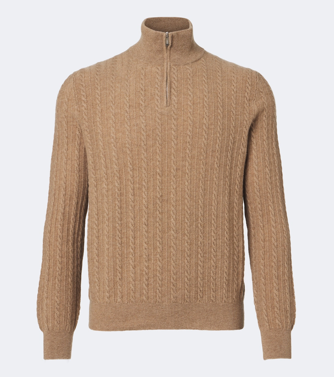Fedeli - Cable-knit cashmere half-zip sweater