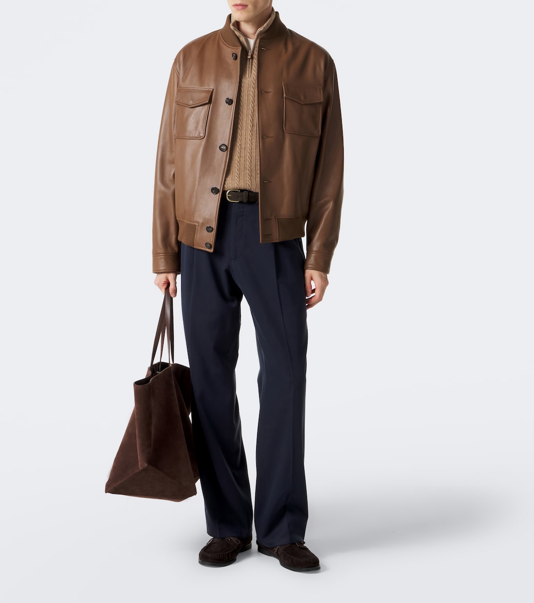 Fedeli - Cable-knit cashmere half-zip sweater