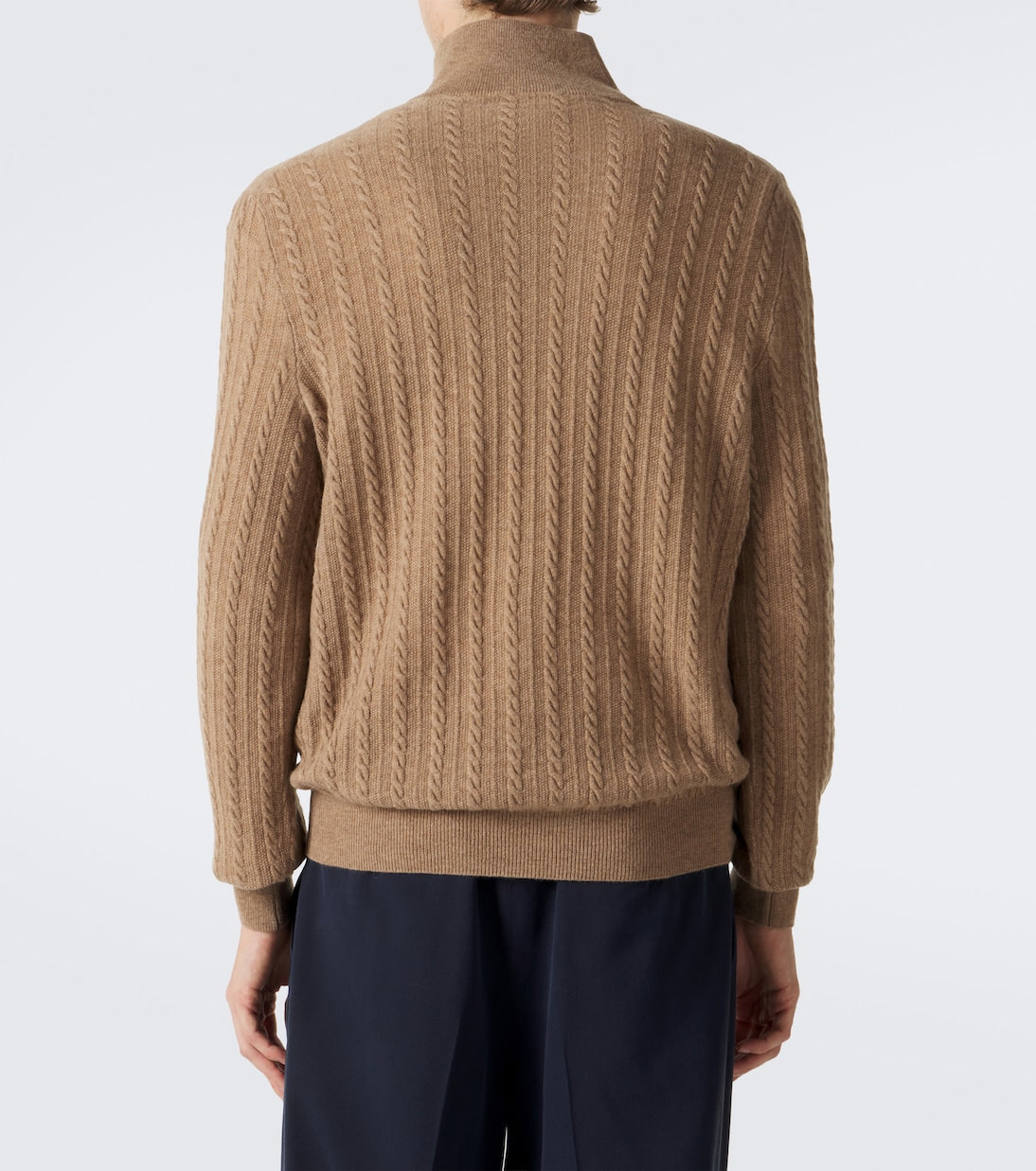 Fedeli - Cable-knit cashmere half-zip sweater
