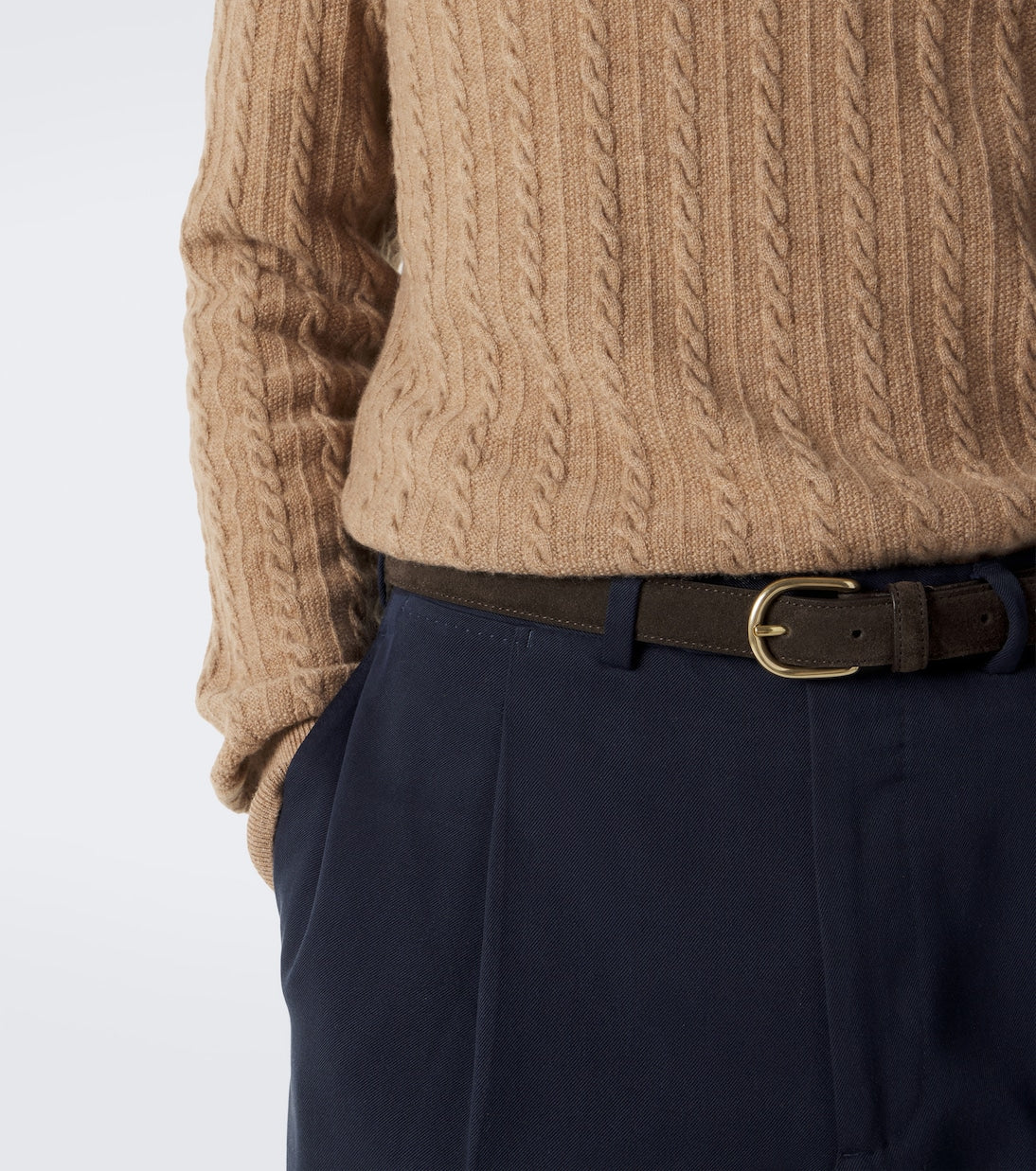 Fedeli - Cable-knit cashmere half-zip sweater