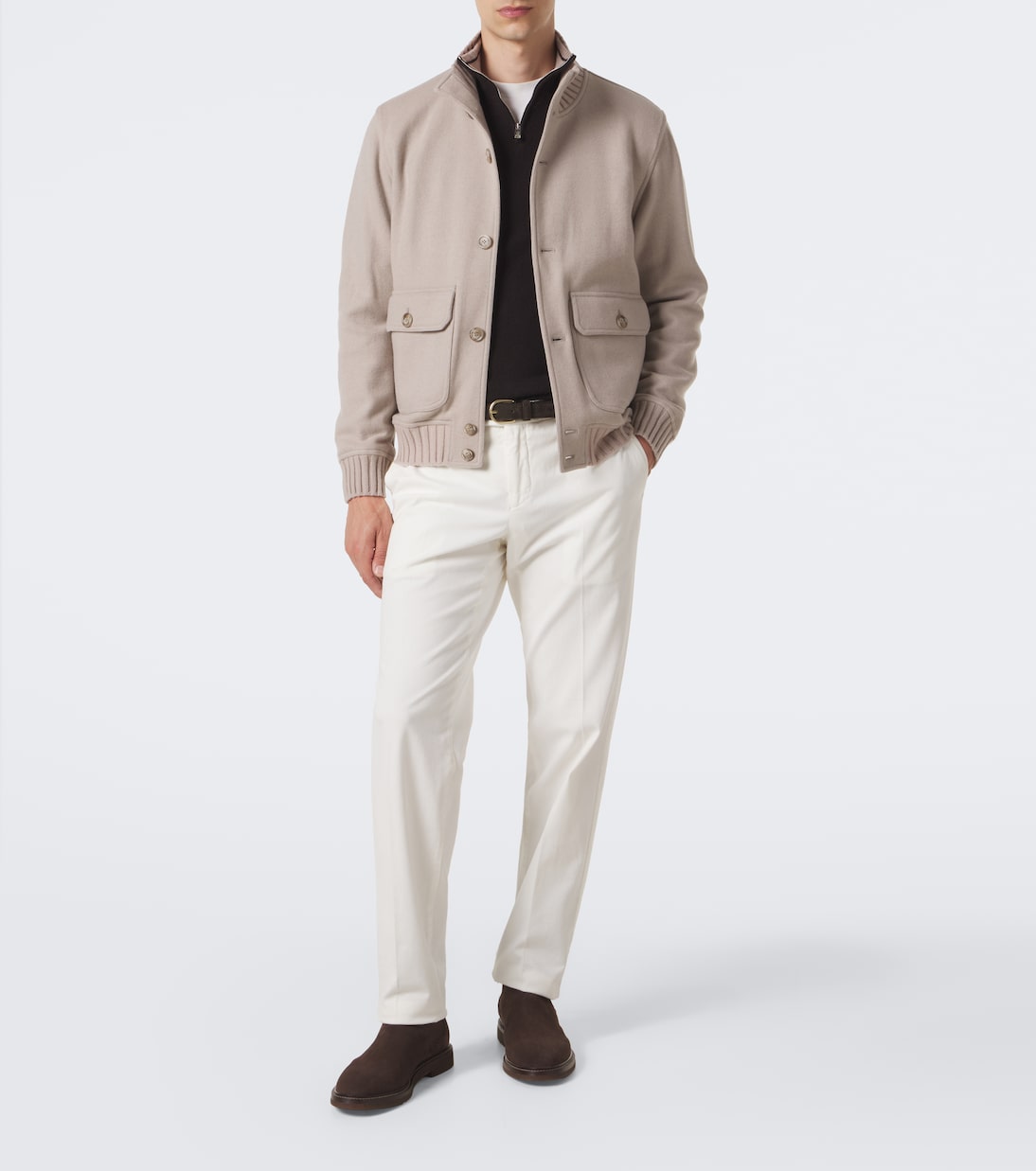Fedeli - Cashmere half-zip sweater