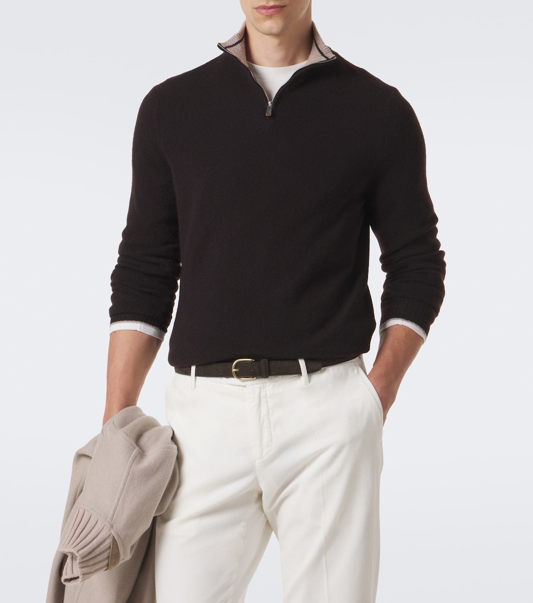 Fedeli - Cashmere half-zip sweater