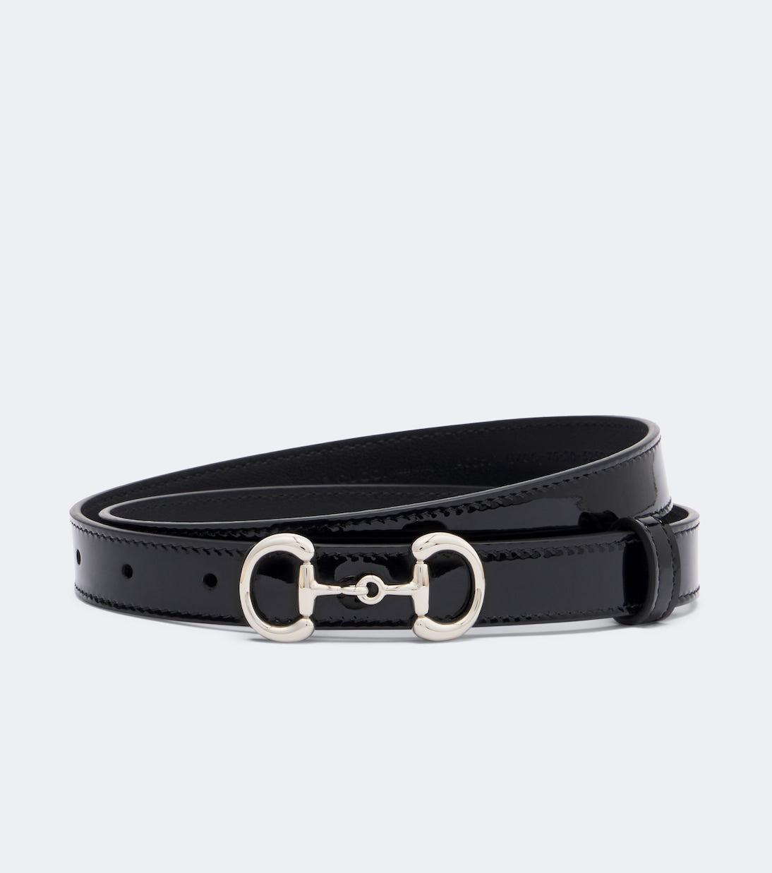 Gucci - Horsebit patent leather belt