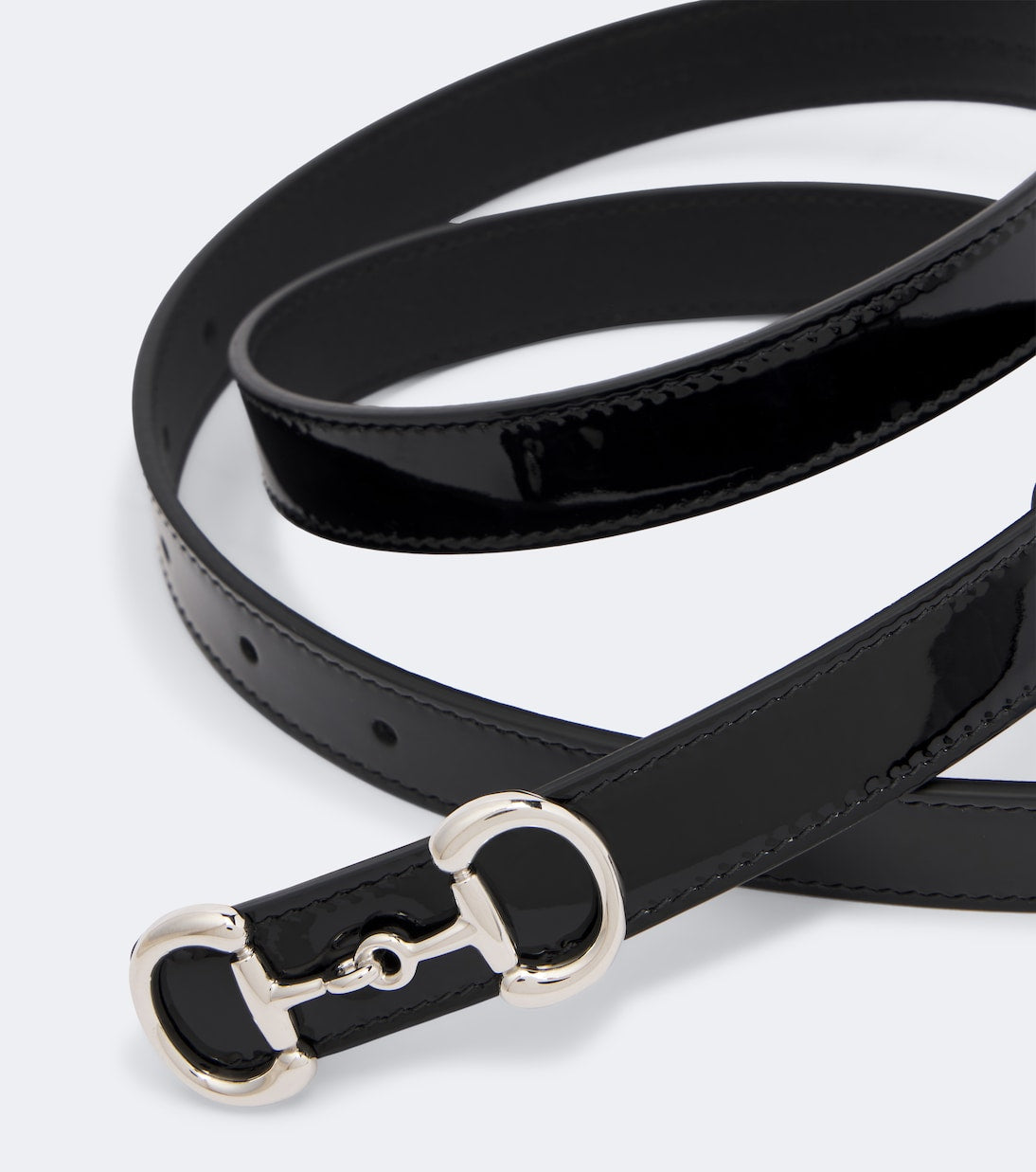Gucci - Horsebit patent leather belt