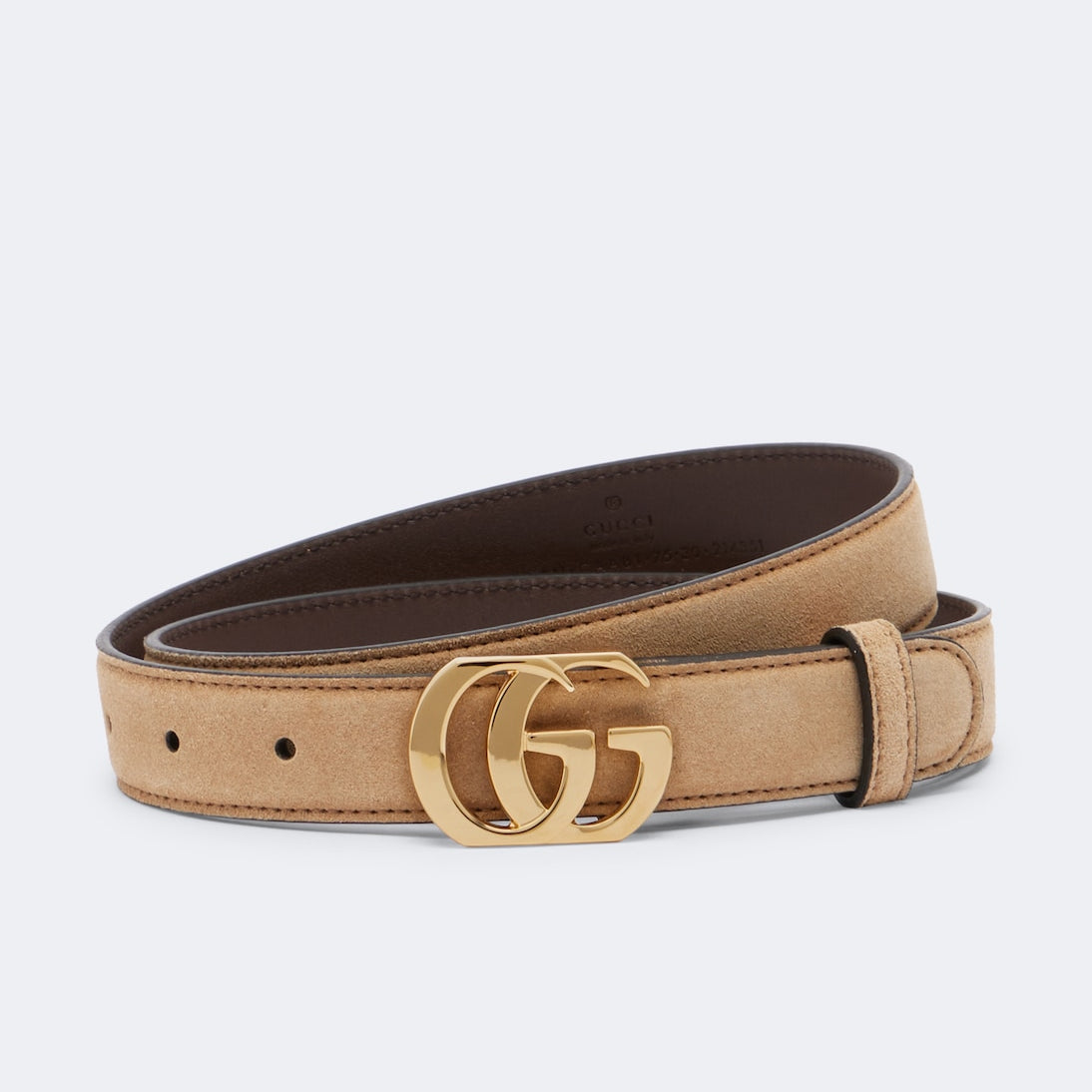 Gucci - Cut GG Marmont suede belt