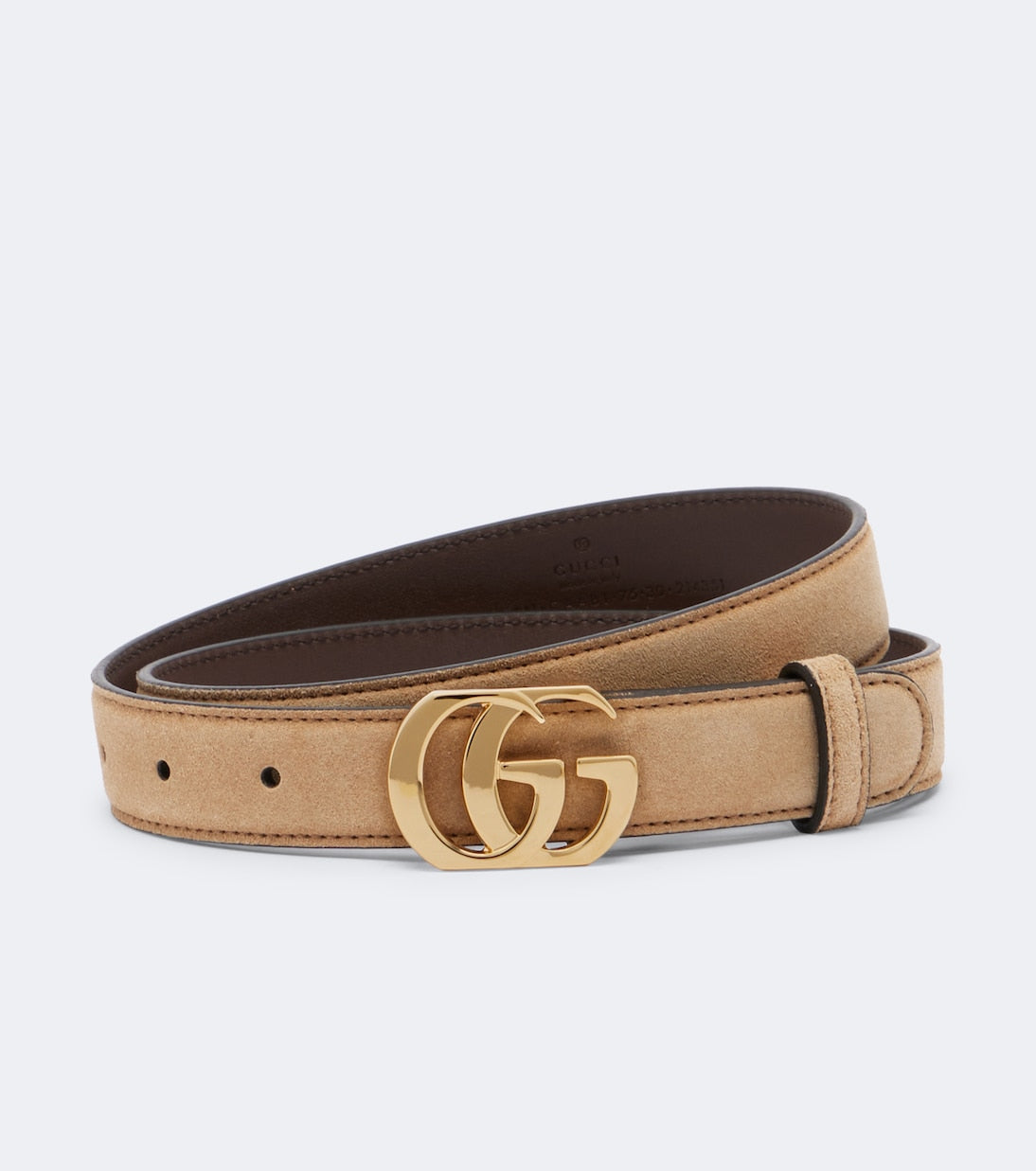 Gucci - Cut GG Marmont suede belt