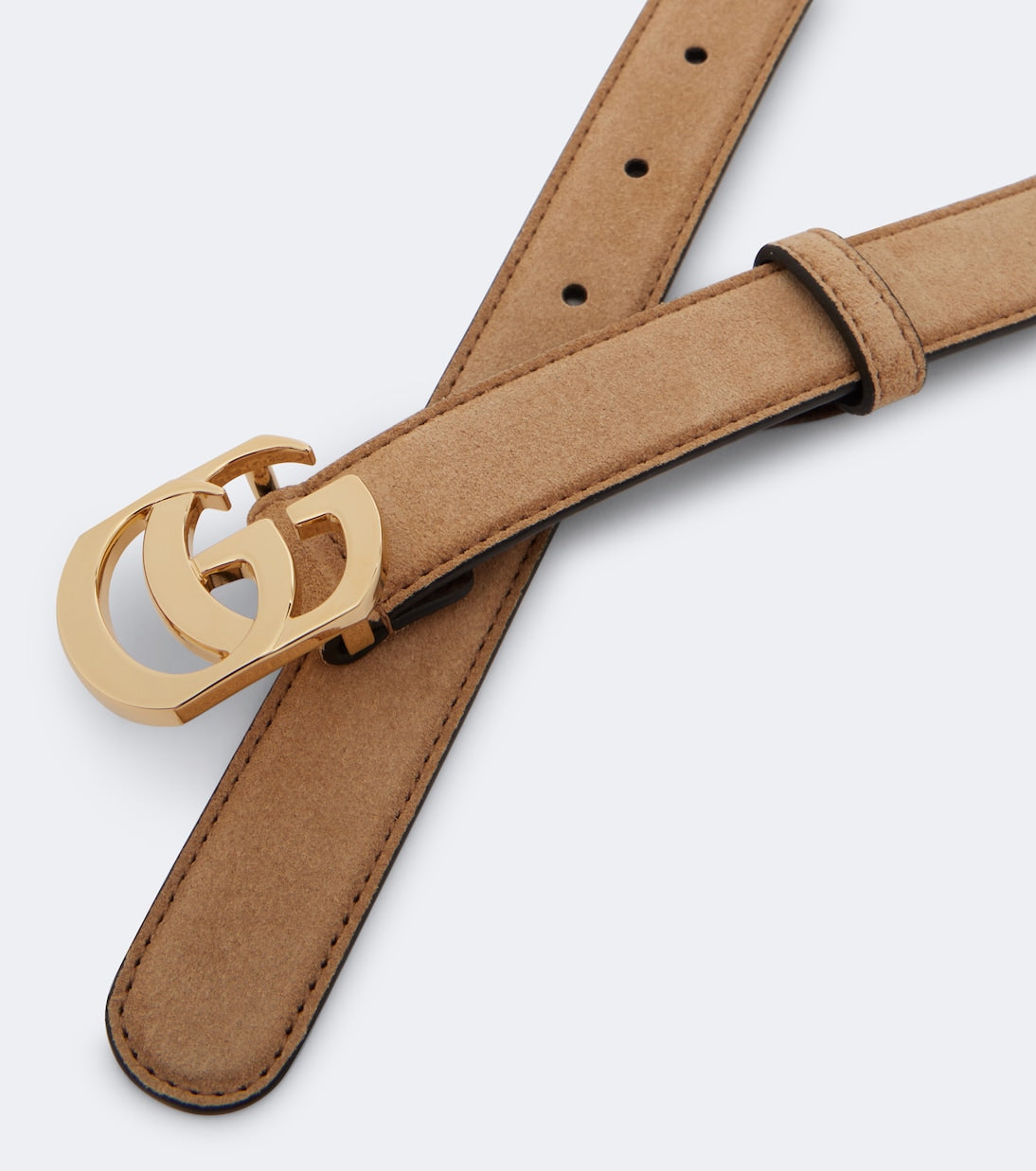 Gucci - Cut GG Marmont suede belt
