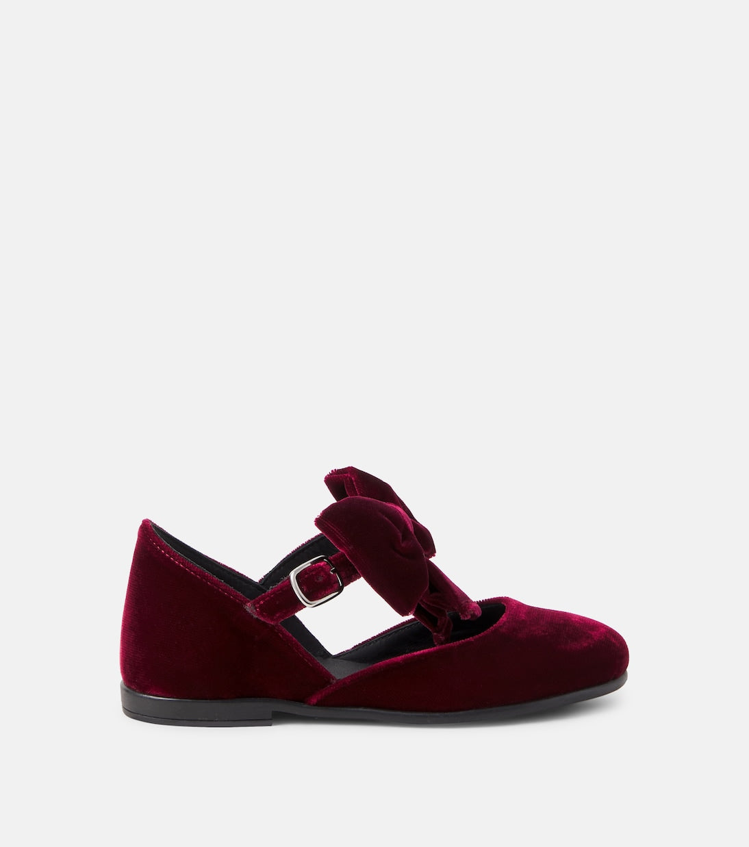 PèPè - Bow-detail velvet ballet flats