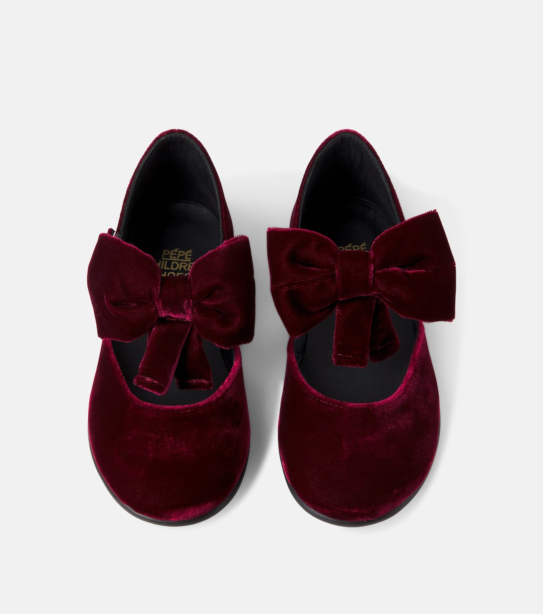PèPè - Bow-detail velvet ballet flats