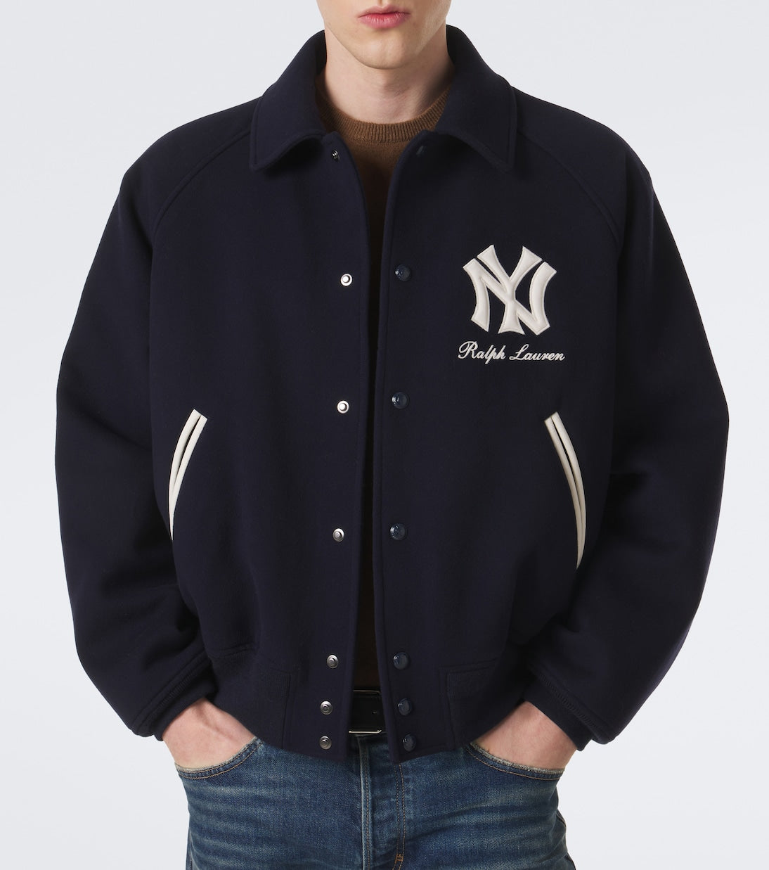 Ralph Lauren Purple Label - x MLB shearling-lined twill blouson jacket