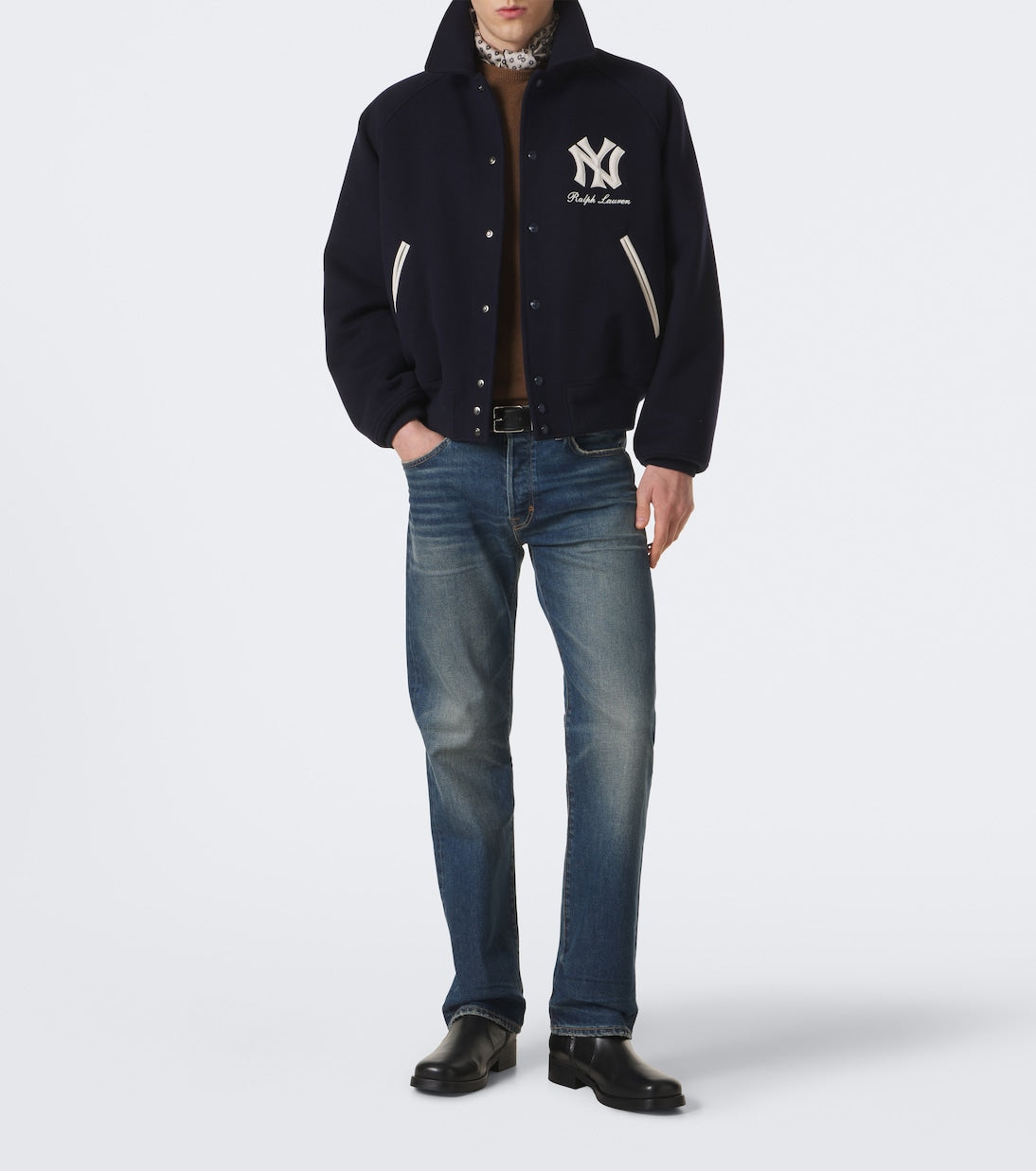 Ralph Lauren Purple Label - x MLB shearling-lined twill blouson jacket