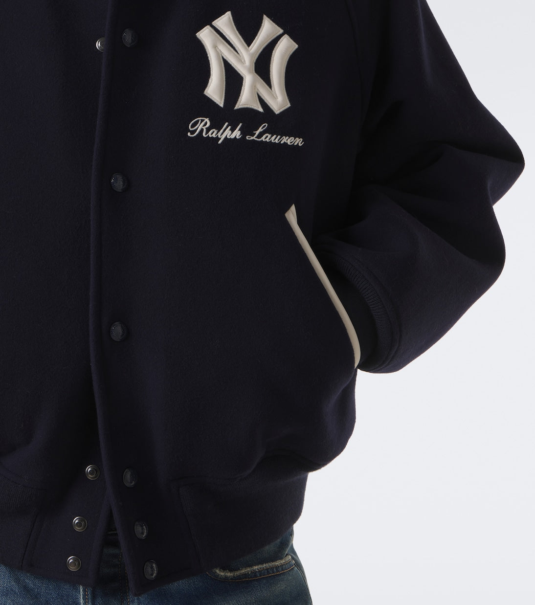 Ralph Lauren Purple Label - x MLB shearling-lined twill blouson jacket