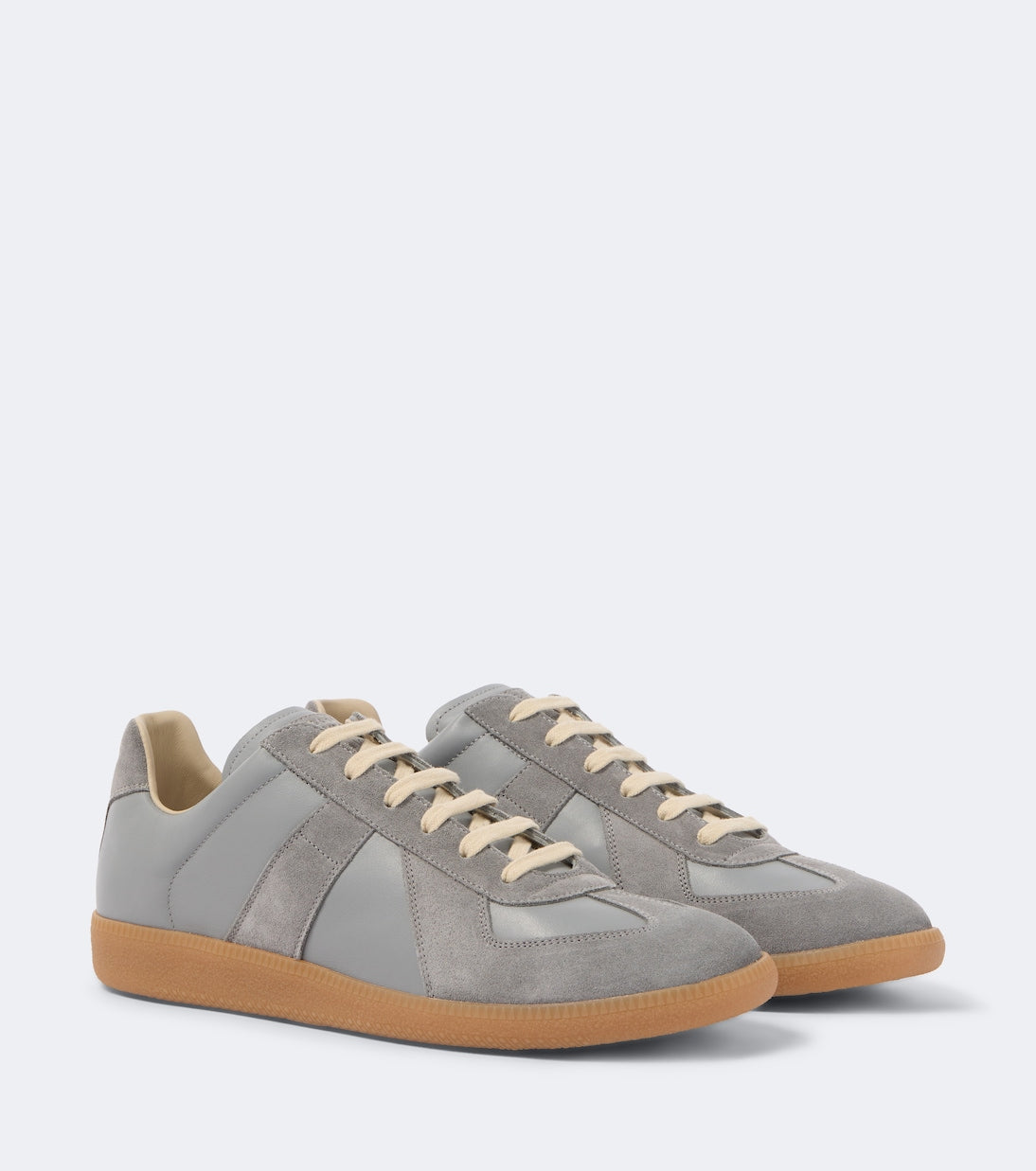 Maison Margiela - Replica suede-trimmed leather sneakers