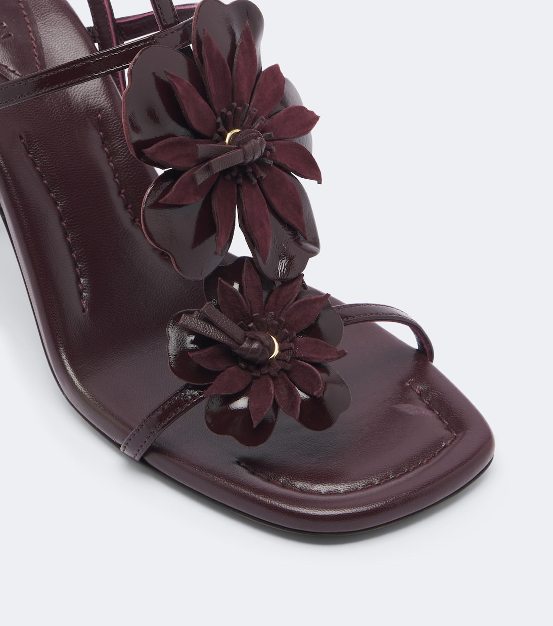 Zimmermann - Belara floral-appliqué leather sandals