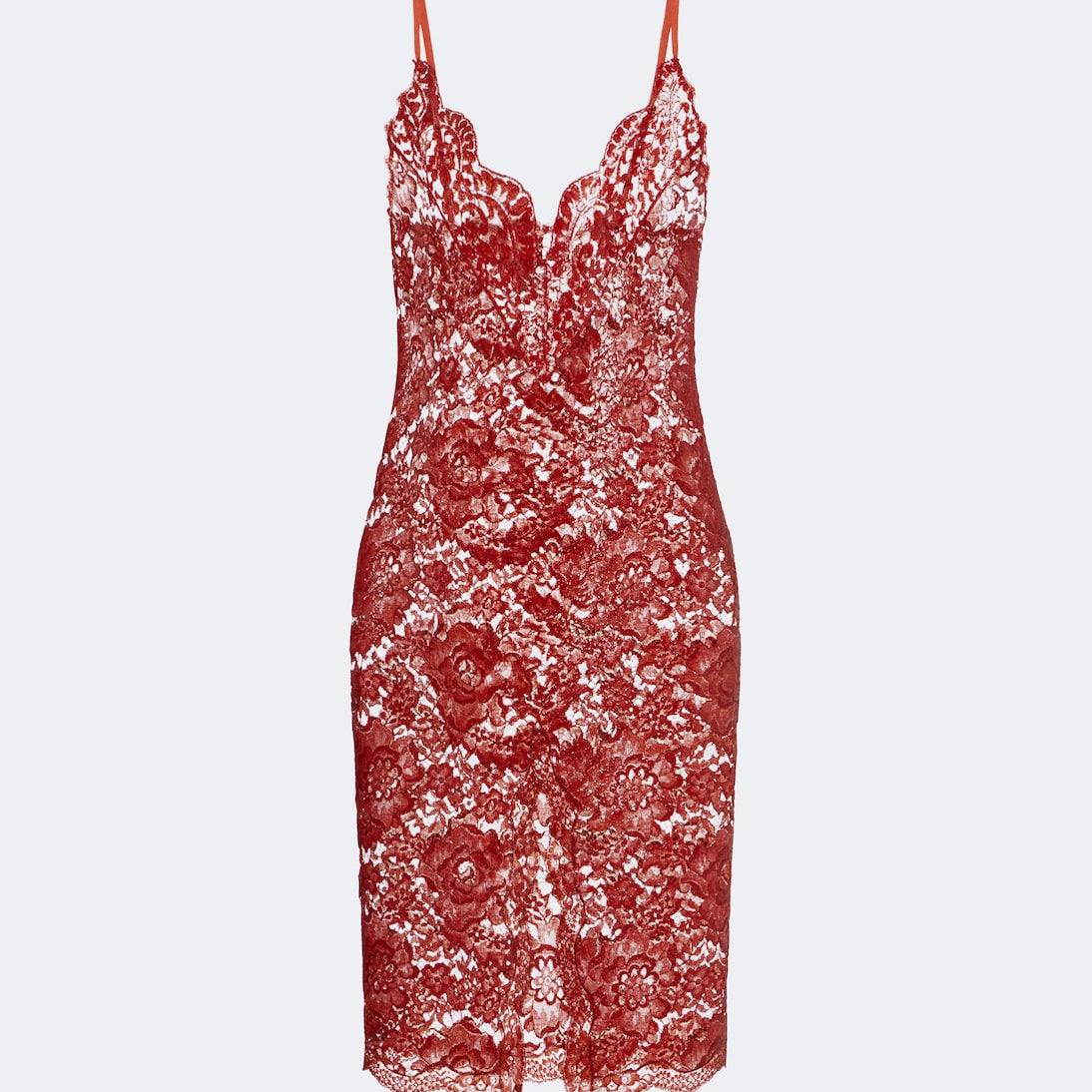Saint Laurent - Cotton-blend lace slip dress
