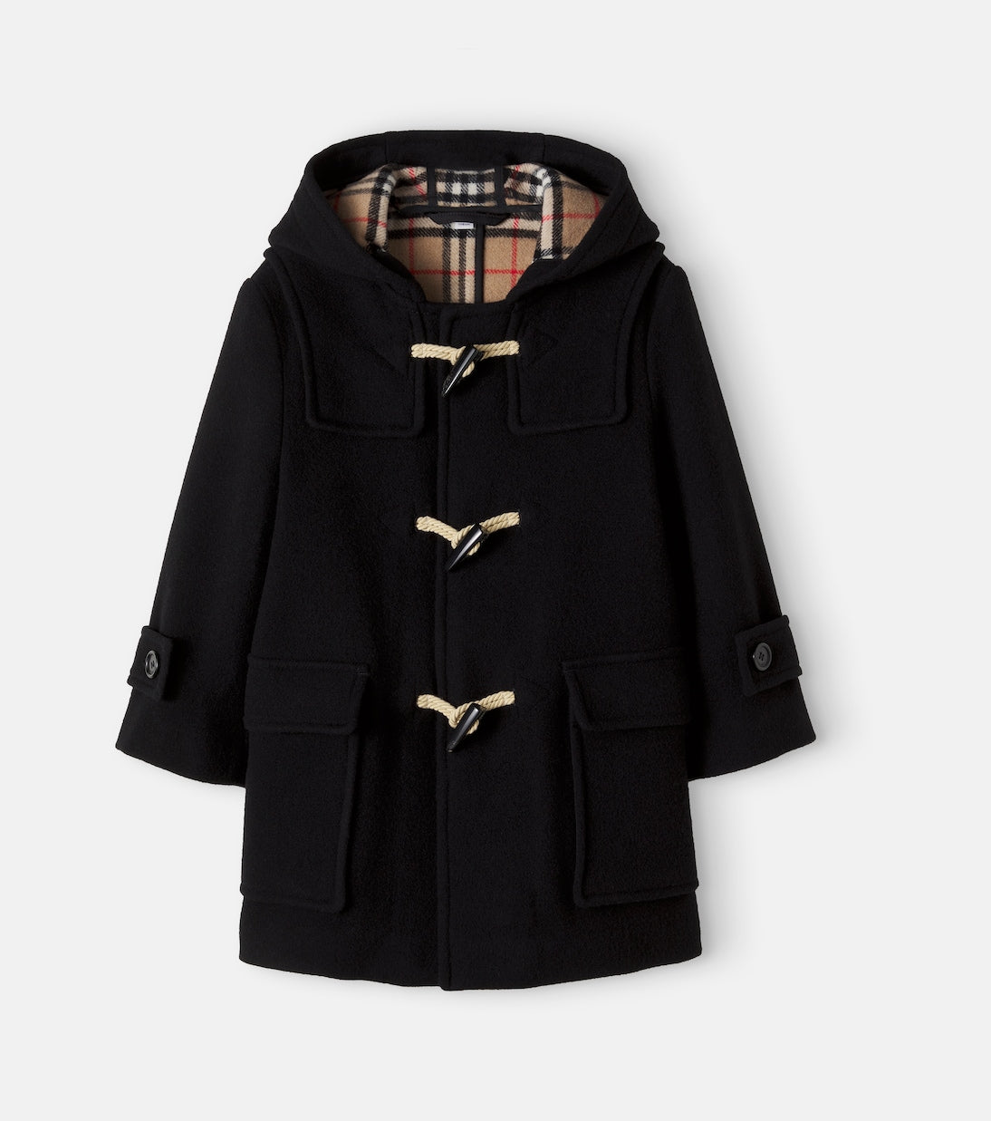 Burberry Kids - Hooded wool-blend coat
