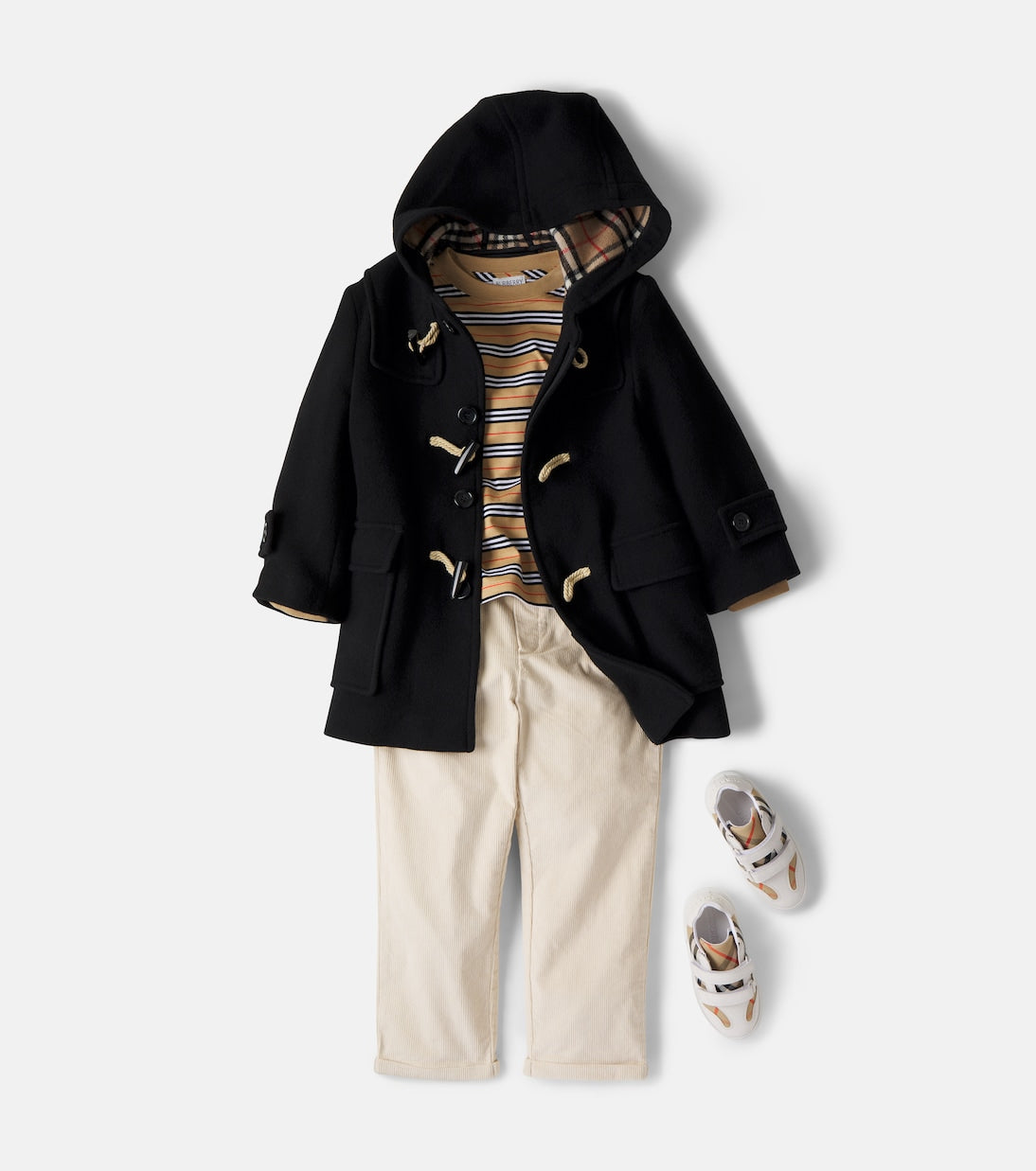Burberry Kids - Hooded wool-blend coat