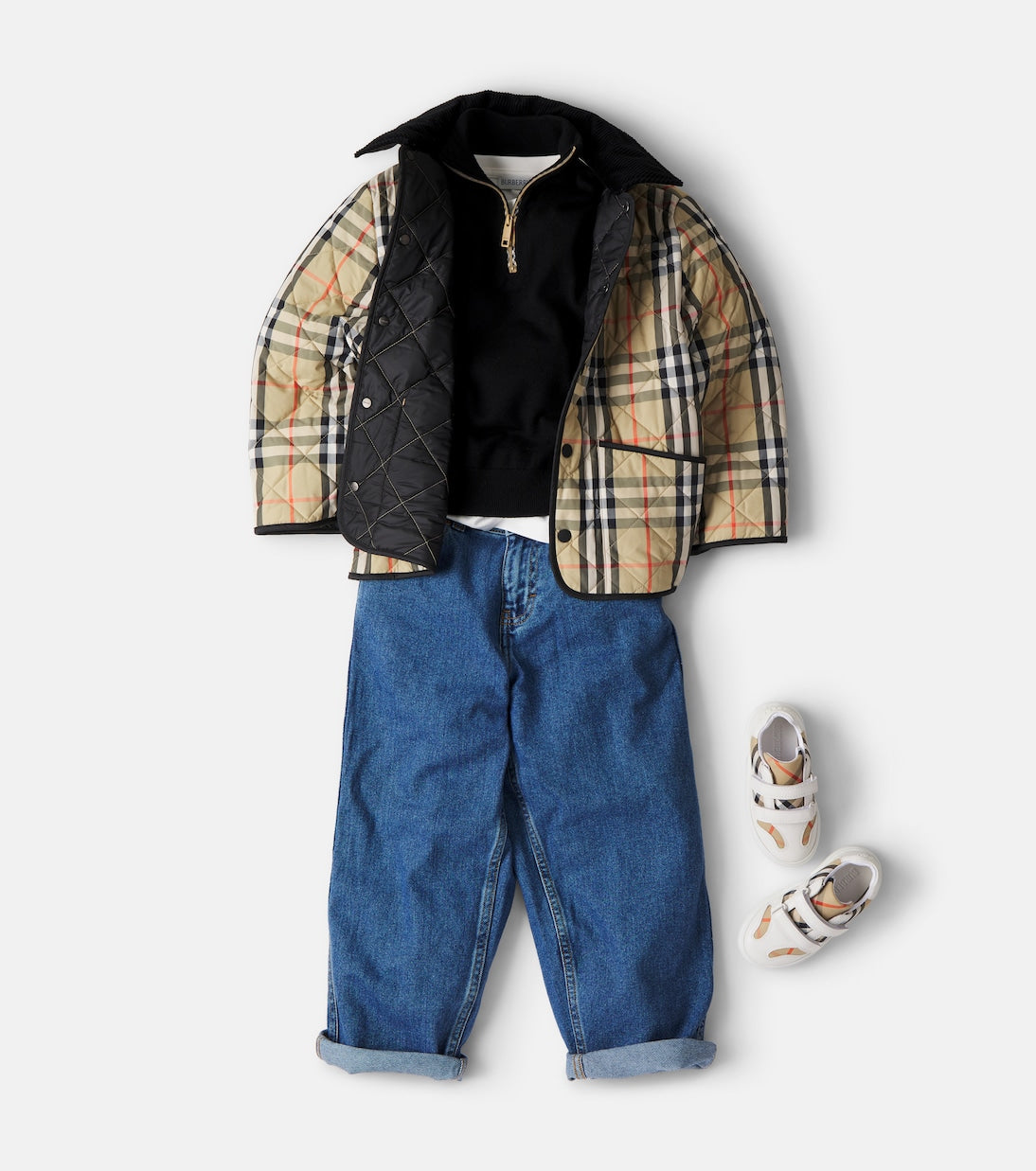 Burberry Kids - Wool half-zip sweater