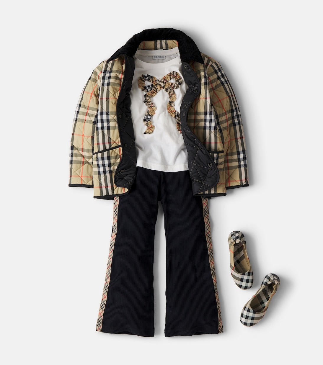 Burberry Kids - Burberry Check cotton-blend flared pants