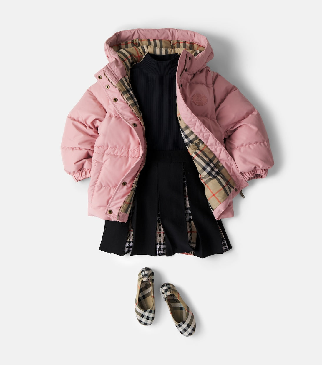 Burberry Kids - Burberry Check ribbed-knit cotton-blend sweater