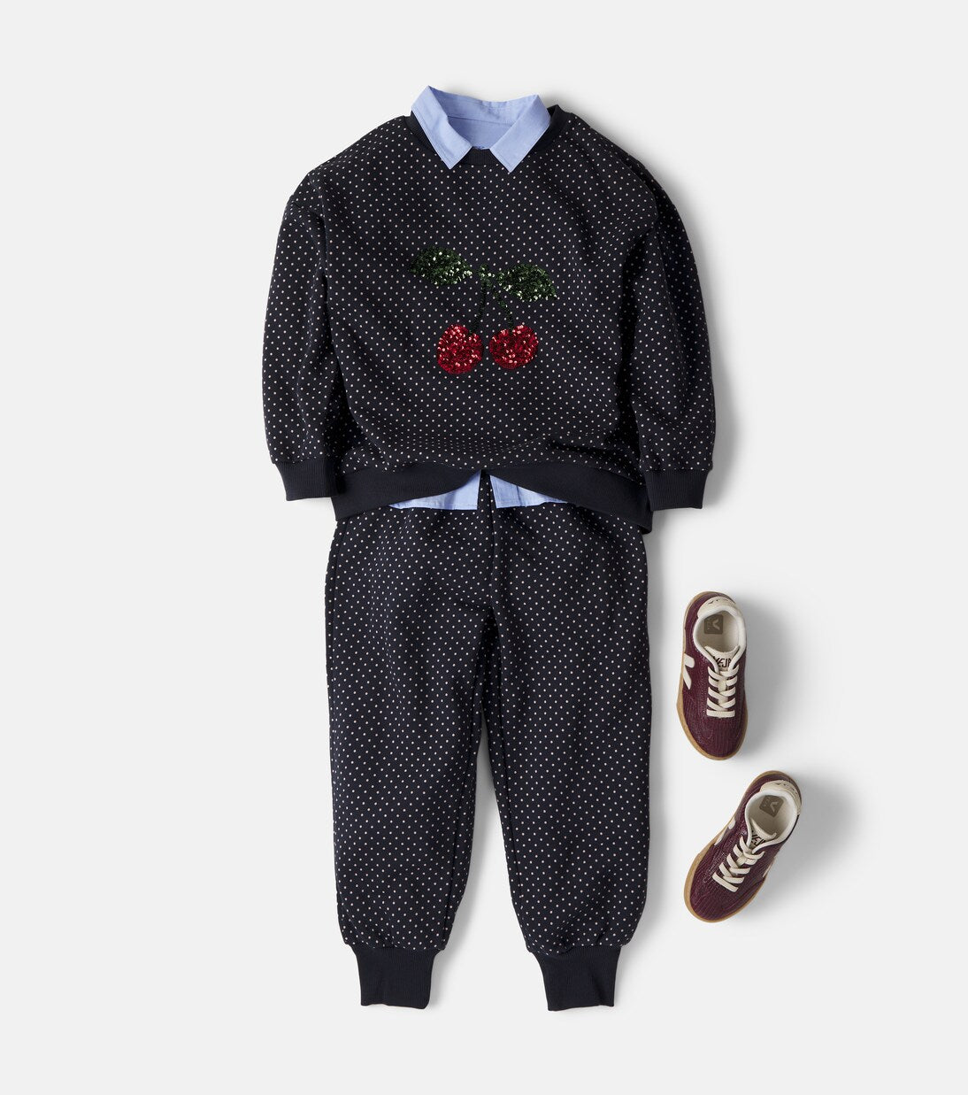 Konges Sløjd - Lou polka-dot sequined cotton-blend sweater