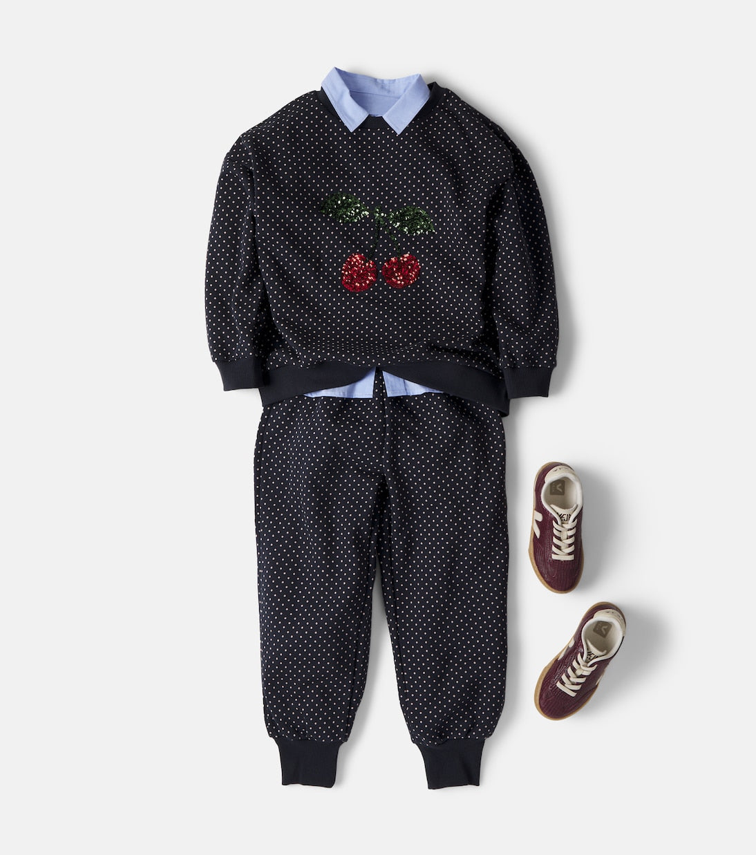 Konges Sløjd - Lou polka-dot cotton-blend sweatpants