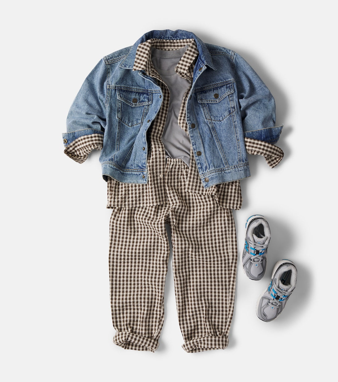 Konges Sløjd - Kim gingham cotton seersucker pants