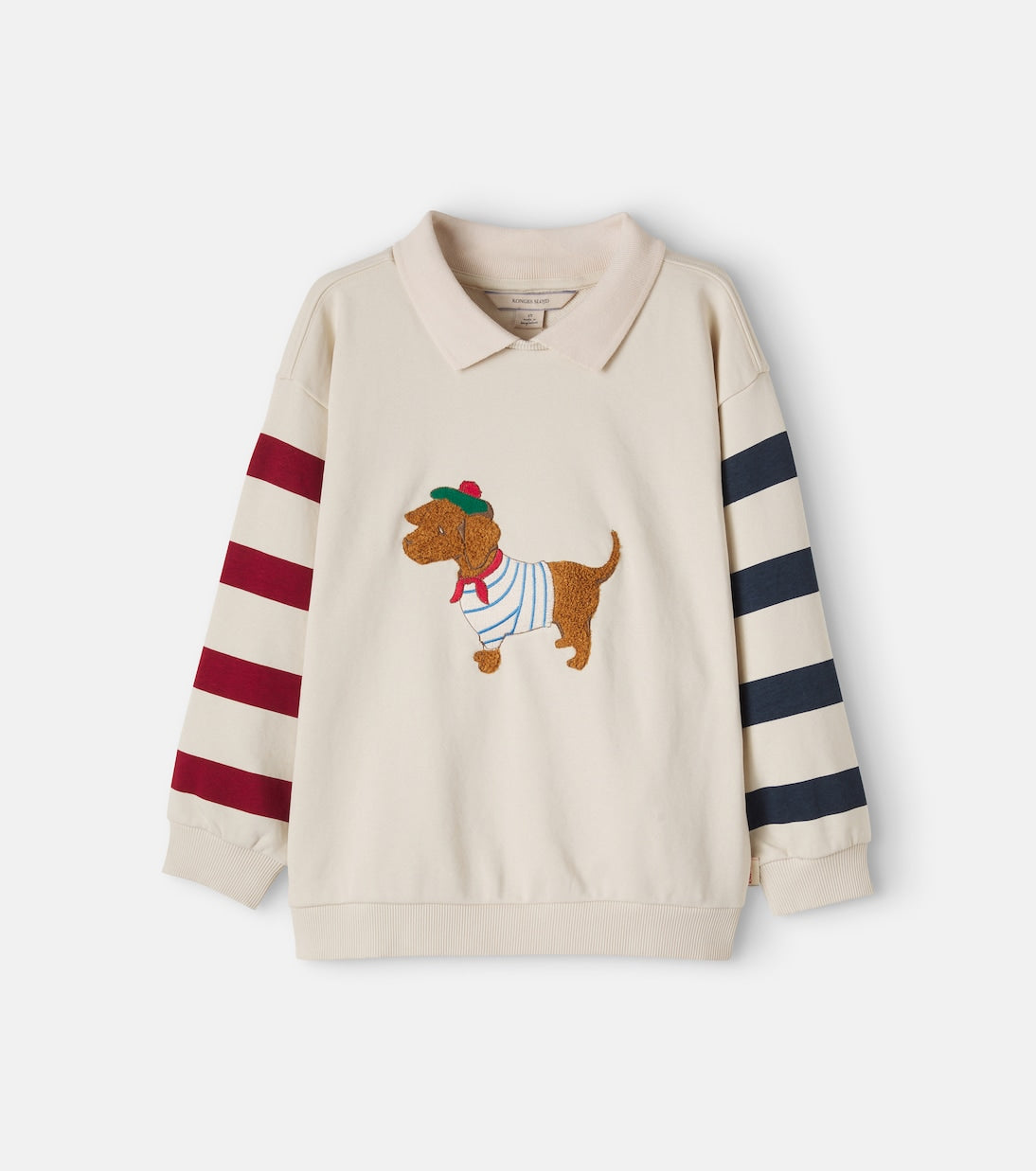 Konges Sløjd - Spotty embroidered cotton-blend polo sweatshirt
