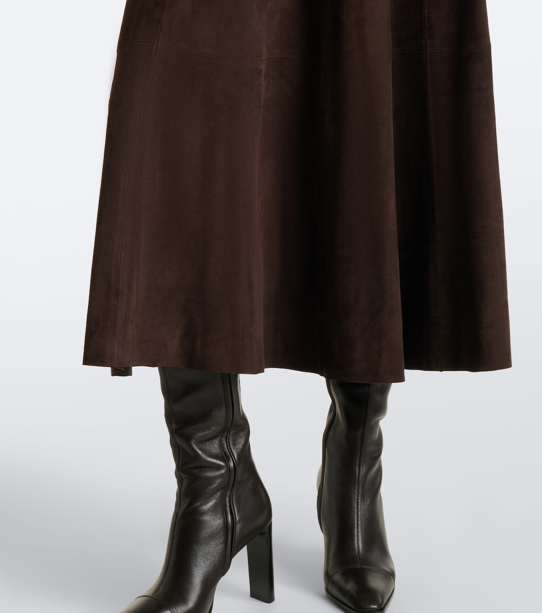 Nour Hammour - Garnier suede midi skirt