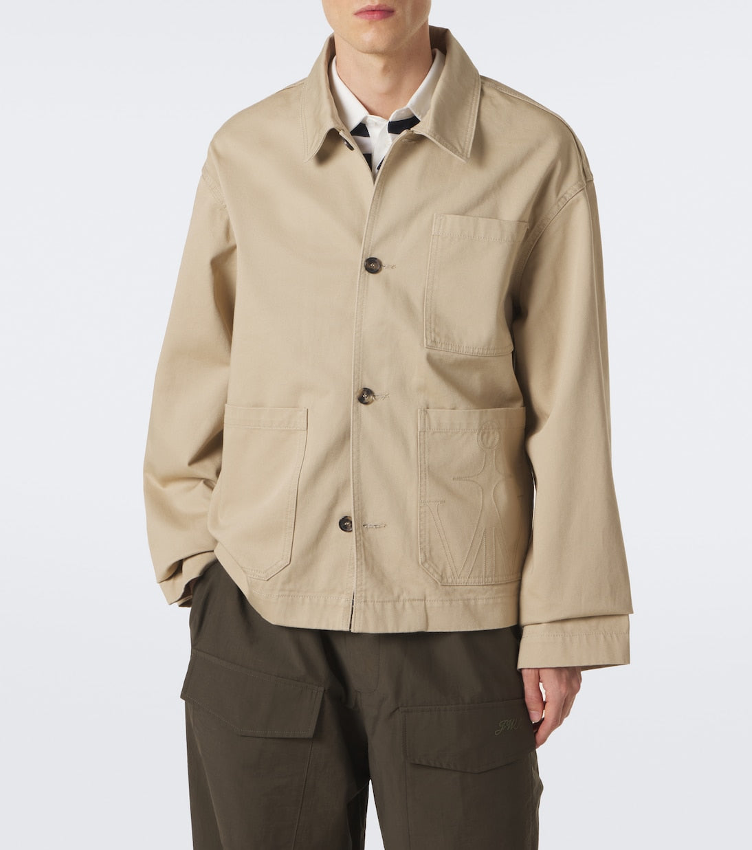 JW Anderson - Embroidered cotton canvas jacket