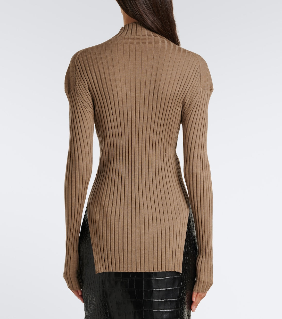 Khaite - Vinci wool and silk turtleneck top