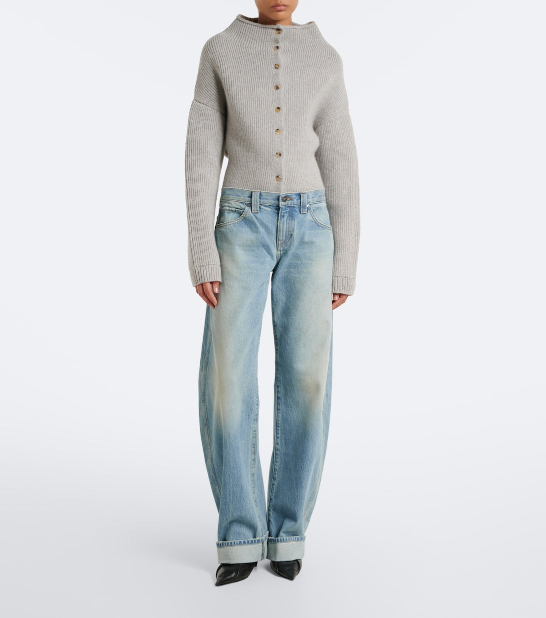 Khaite - Karo faded barrel-leg jeans