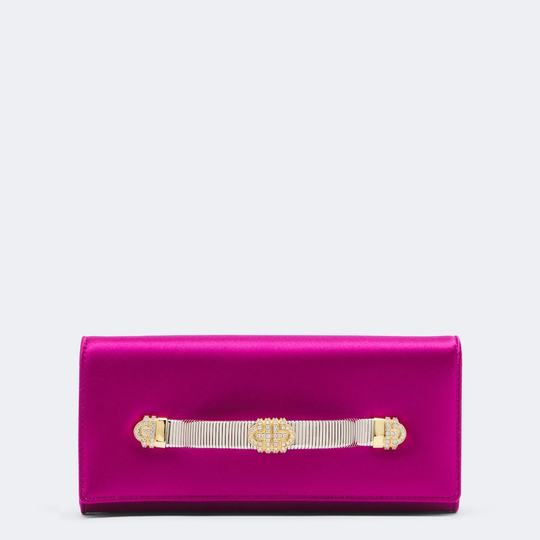 Bvlgari - Bvlgari Tubogas embellished satin clutch