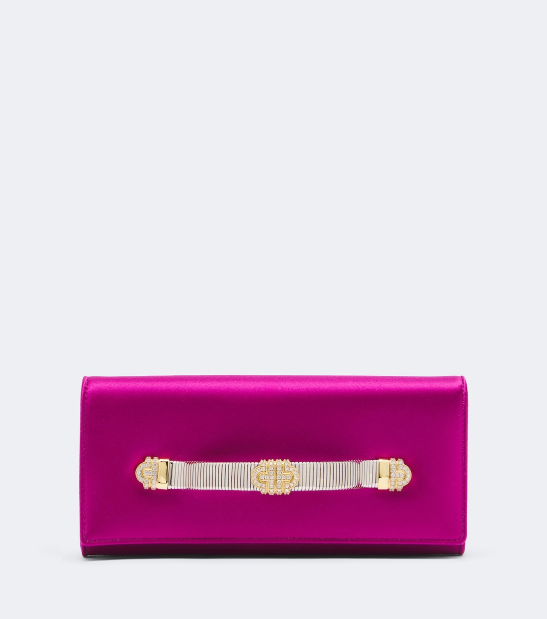 Bvlgari - Bvlgari Tubogas embellished satin clutch