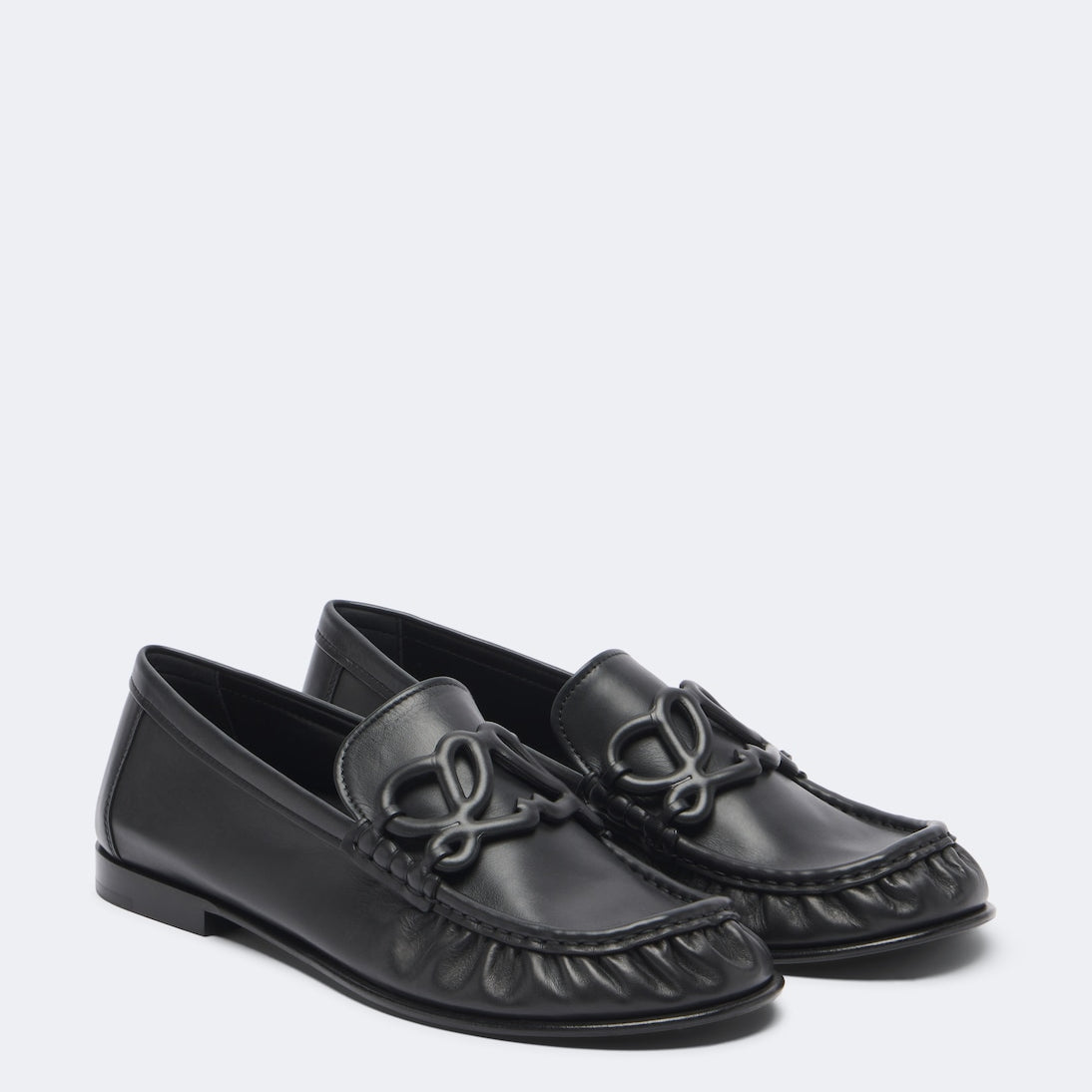 Loewe - Double L leather loafers
