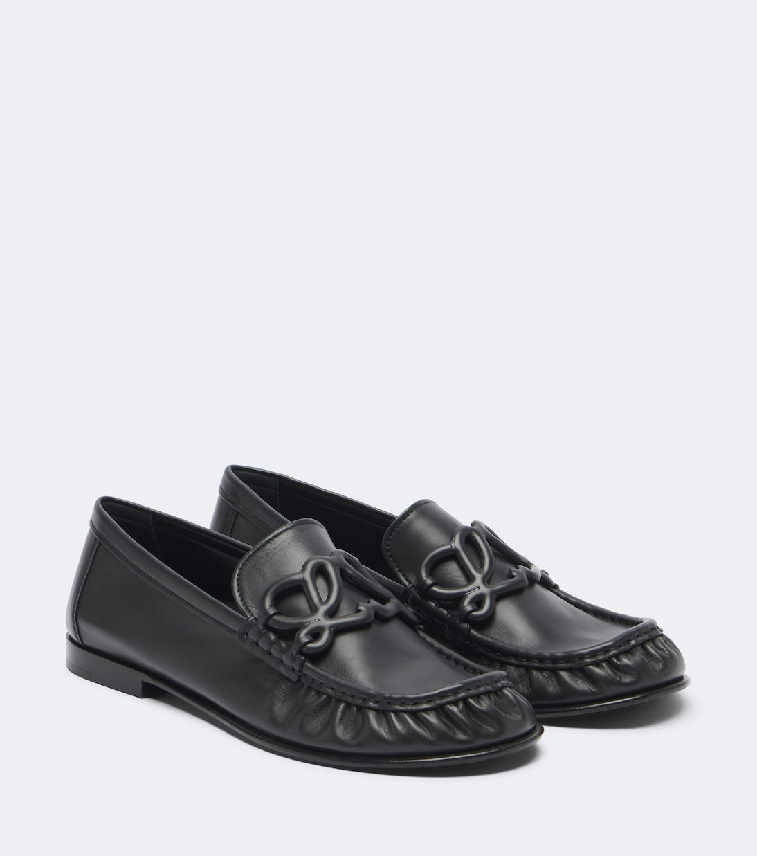 Loewe - Double L leather loafers