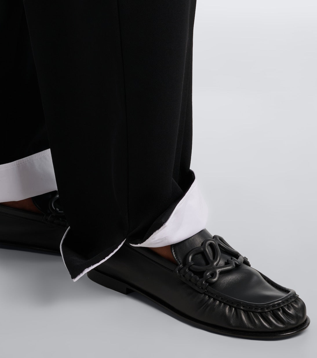 Loewe - Double L leather loafers