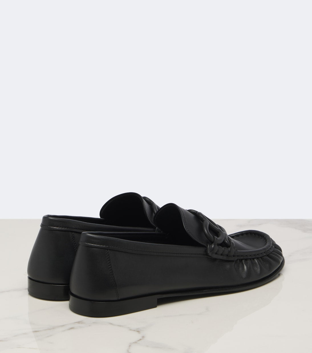 Loewe - Double L leather loafers