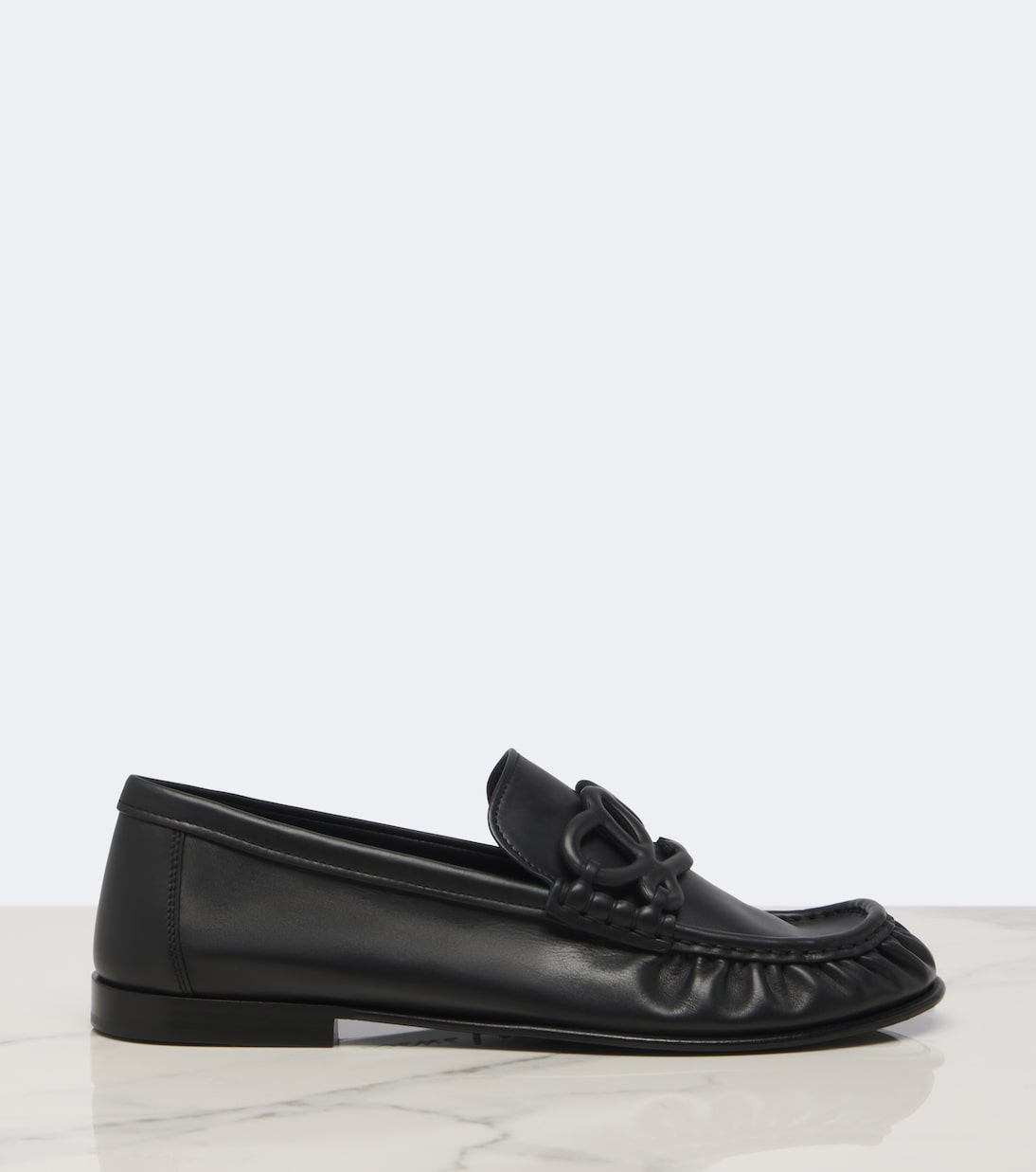 Loewe - Double L leather loafers
