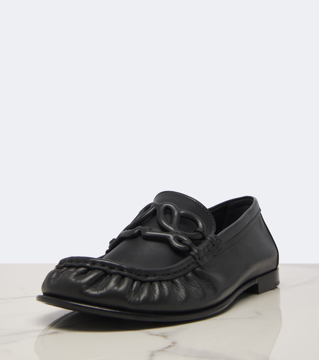 Loewe - Double L leather loafers