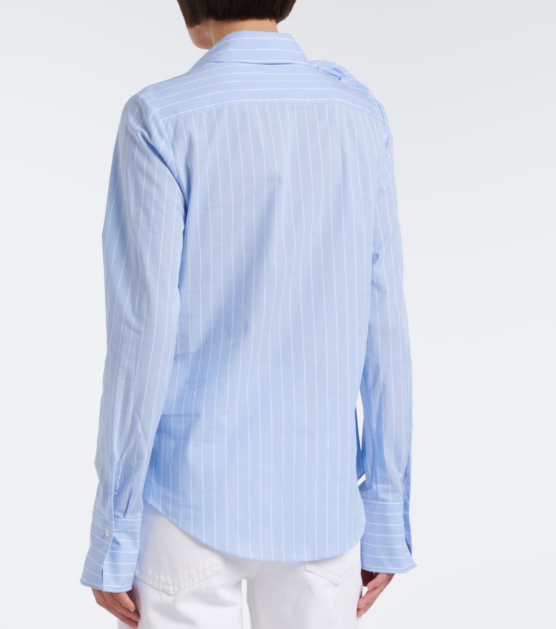 Dorothee Schumacher - Striped Power floral-appliqué cotton-blend shirt