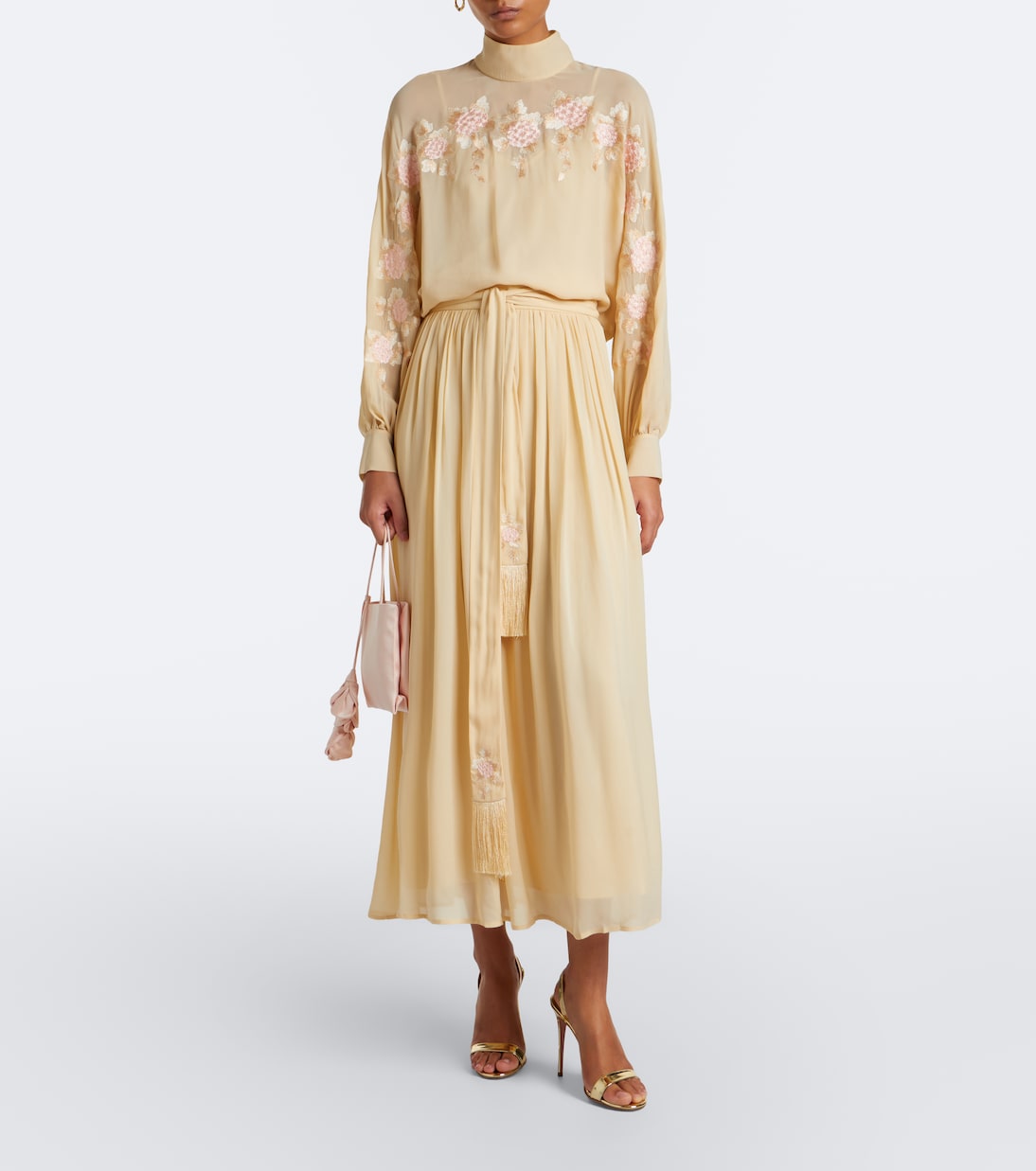 Zimmermann - Valiant belted pleated midi skirt