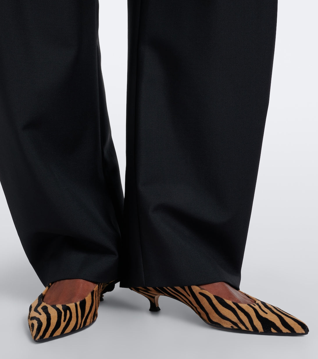 Aeyde - Cari tiger-print calf hair pumps