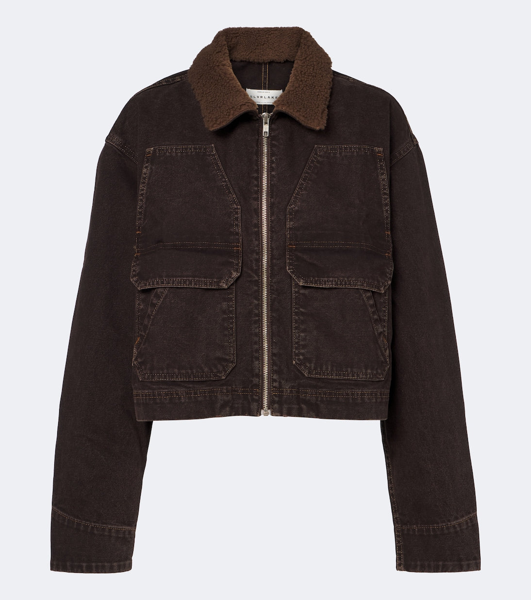 SLVRLAKE - Atlas Worker shearling-trimmed denim jacket