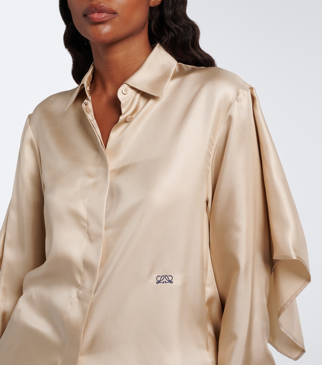 Loewe - Caped silk twill shirt
