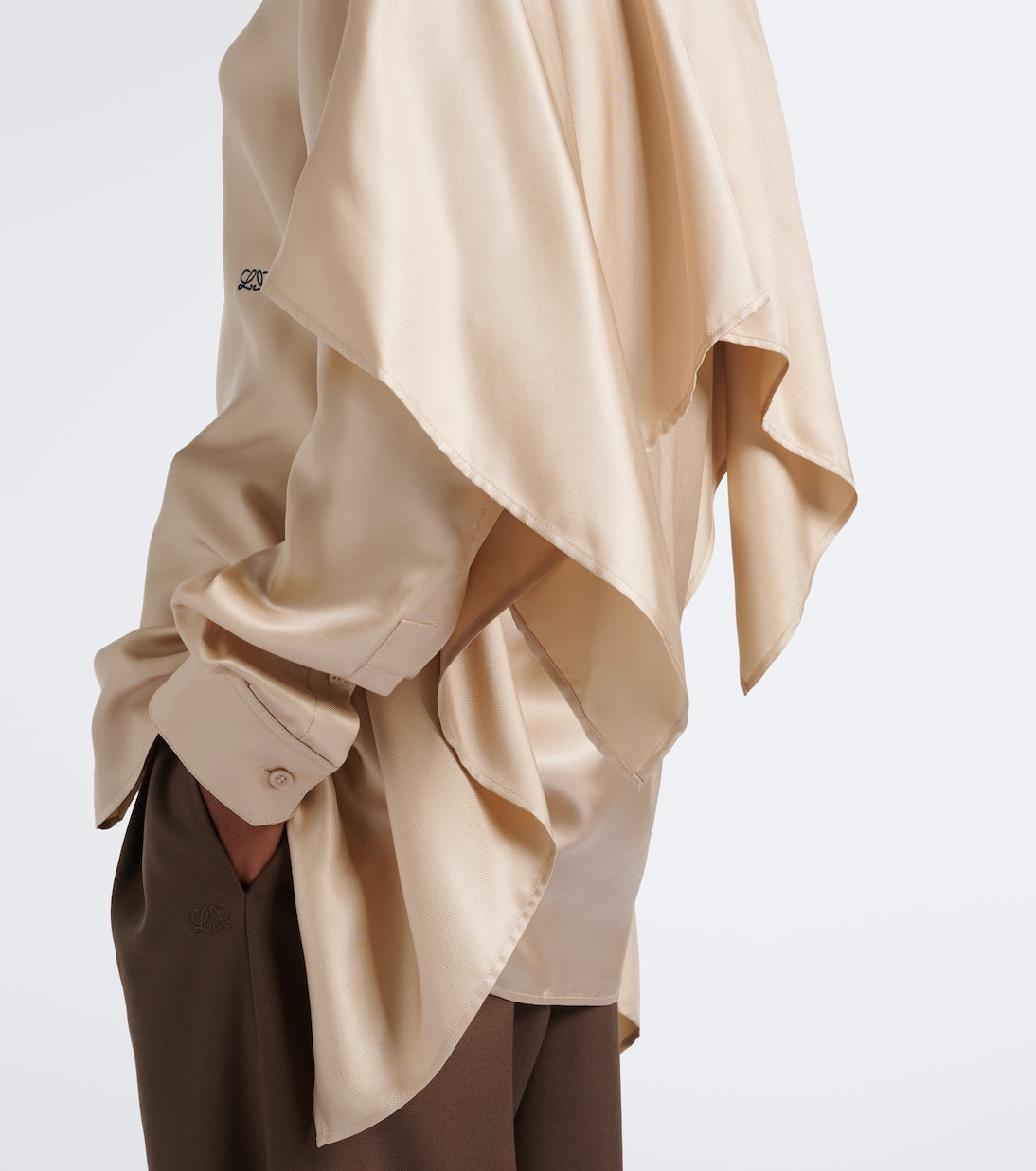 Loewe - Caped silk twill shirt