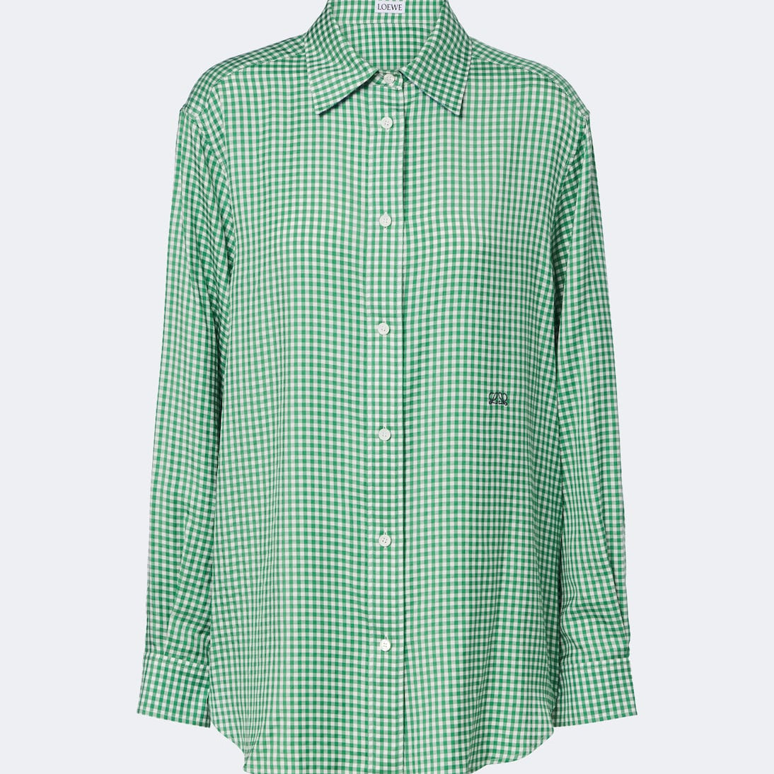 Loewe - Double L gingham silk twill shirt