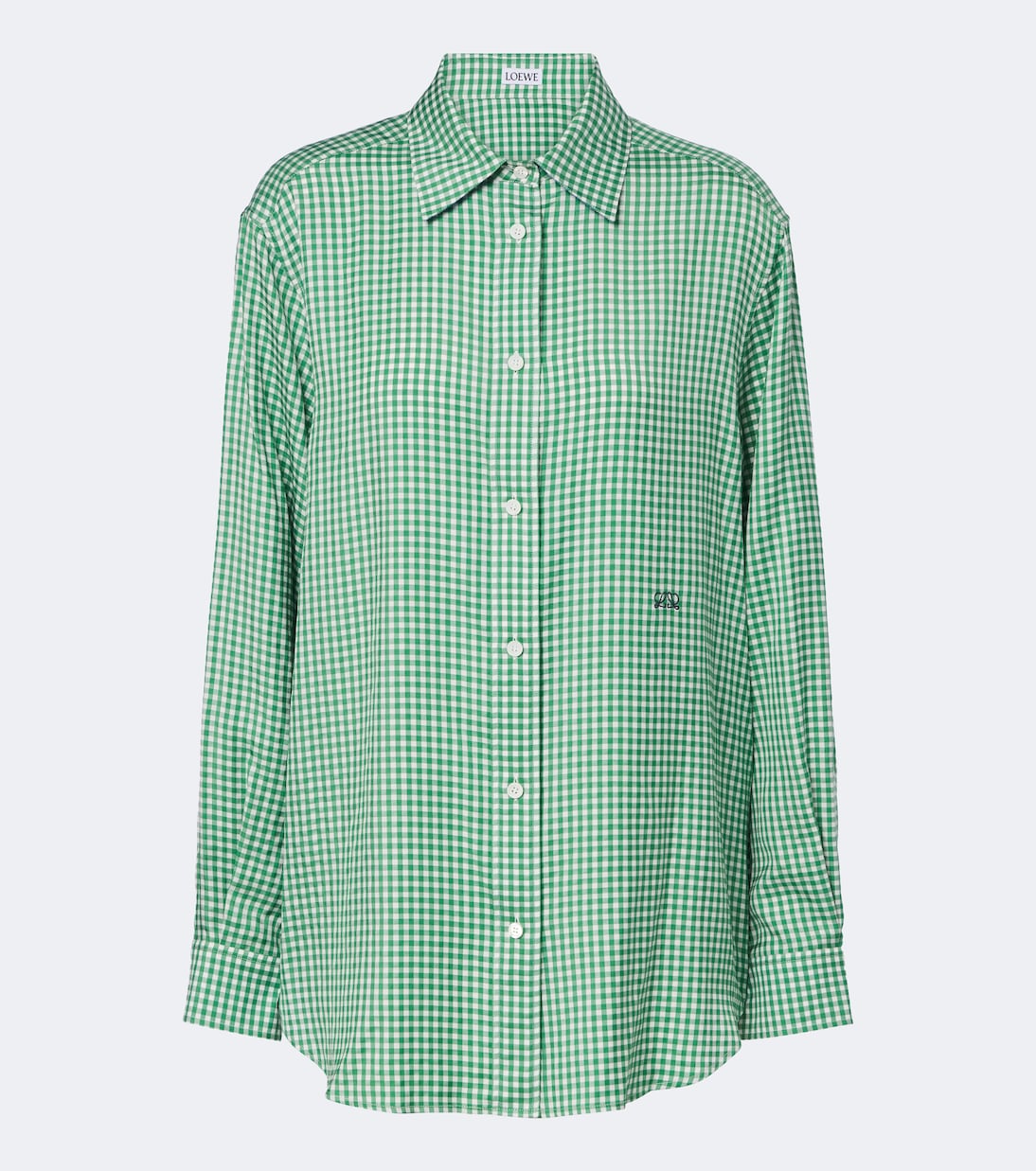 Loewe - Double L gingham silk twill shirt