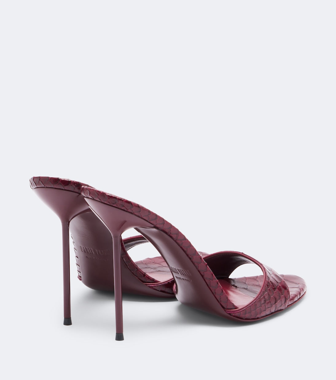 Paris Texas - Lidia snake-effect leather mules