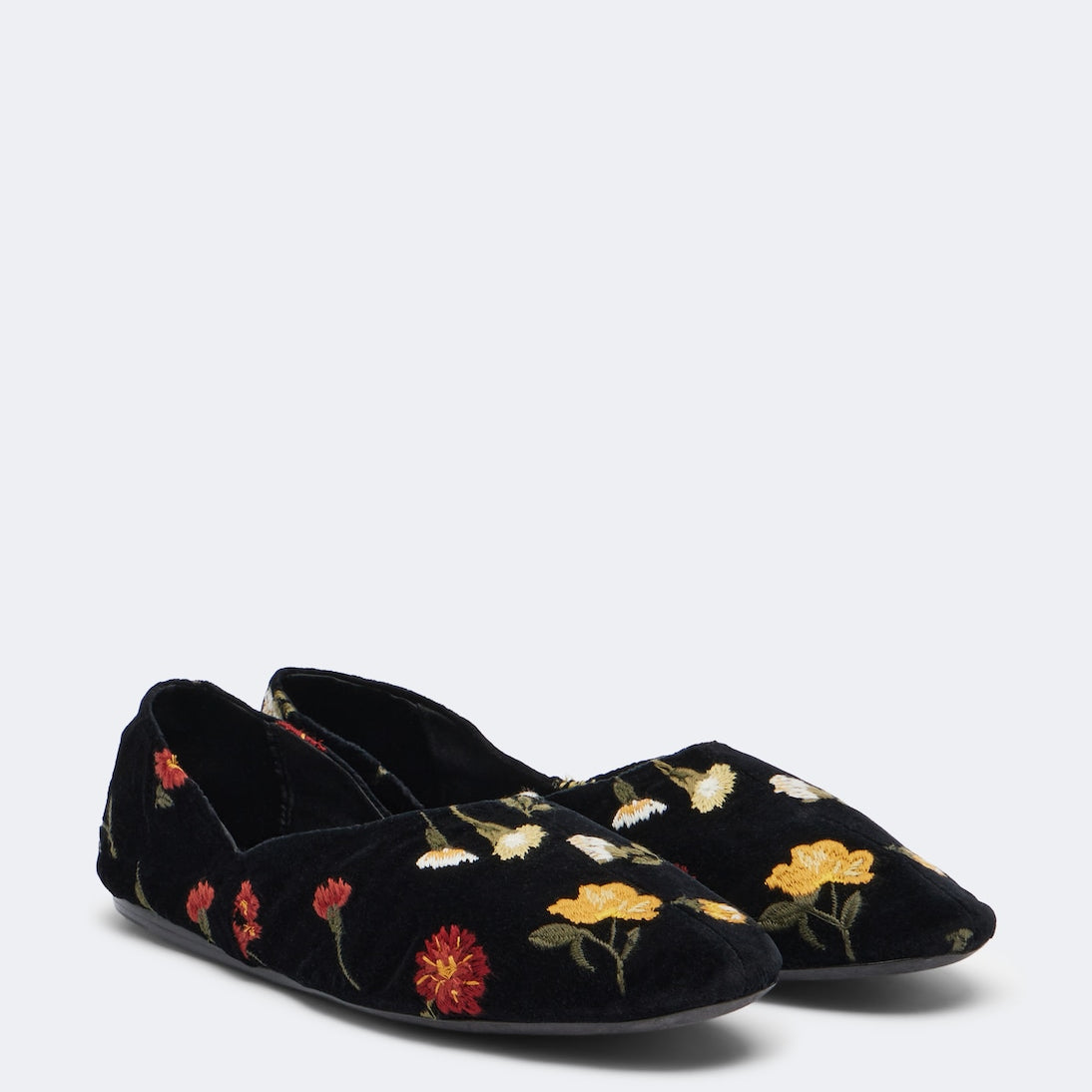 Khaite - Jane embroidered velvet ballet flats